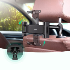 Titular de tablet de smartphone de carro montado no encosto de cabeça preta