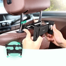 Titular de tablet de smartphone de carro montado no encosto de cabeça preta