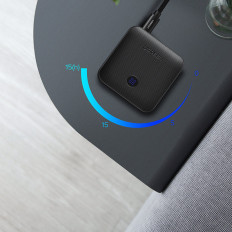 2in1 Transmissor + receptor Bluetooth 5.0 para música preta