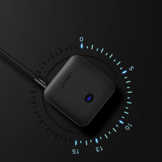 2in1 adó + vevőegység Bluetooth 5.0 fekete zene számára
