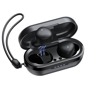 Brezžične slušalke TWS Bluetooth 5.1 300mAh črna