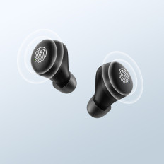 Fones de ouvido sem fio TWS Bluetooth 5.1 300mAh Black