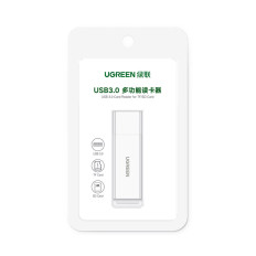Bärbar TF / SD-kortläsare under USB 3.0 Svart