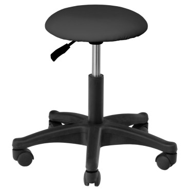 Sgabello cosmetico ACTIVESHOP AM-312 nero con regolazione idraulica — vista frontale