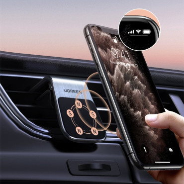 Magnētiskais auto turētājs ventilācijai rūtainai sudrabam