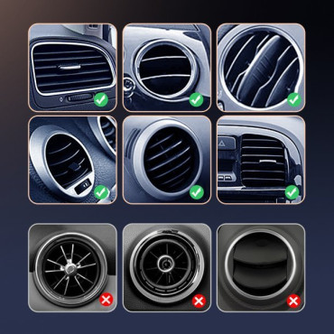 Soporte de coche magnético para ventilación plata a cuadros
