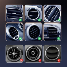 Soporte de coche magnético para ventilación plata a cuadros