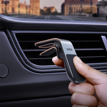 Soporte de coche magnético para ventilación plata a cuadros