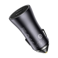Carregador de carro Contator dourado Pro 2xusb-c 40w cinza