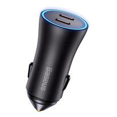 Carregador de carro Contator dourado Pro 2xusb-c 40w cinza