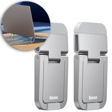 Botas do laptop paus dobraram 2pcs. prata