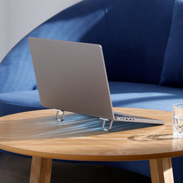 Botas do laptop paus dobraram 2pcs. prata