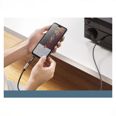 Adapteris audio adapteris 3.5mm (Vīrietis) par 6.35mm mini ligzdu (sieviešu) pelēkā krāsā