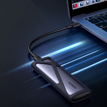Habitação de bolso para disco SSD M.2 USB 3.2 Gen 2 Superspeed USB 10Gbps Cinza