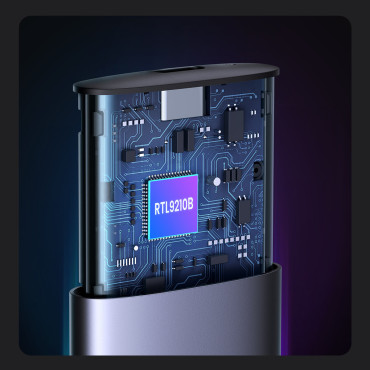 Στέγαση τσέπης για δίσκο SSD M.2 USB 3.2 Gen 2 Superspeed USB 10Gbps γκρι