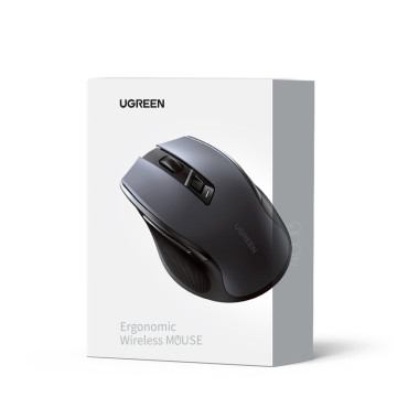 Ergonomická bezdrôtová myš USB 2.4GHz 4000DPI čierna