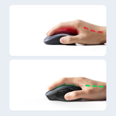 Ratón inalámbrico ergonómico USB 2.4GHz 4000dpi negro