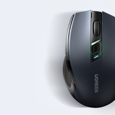 Ergonomisks bezvadu peles USB 2.4GHz 4000DPI melns