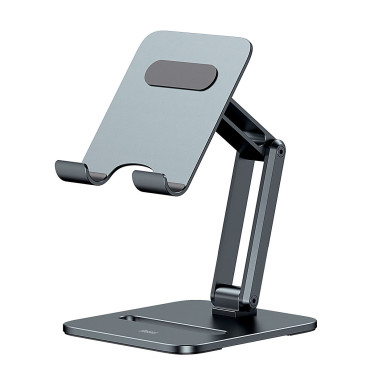 Suporte de metal para smartphone desktop Biaxial dobrável a 13 "cinza