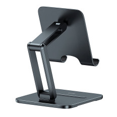 Metal stand stand for Smartphone Desktop Biaxial Foldable to 13 &quot;Gray