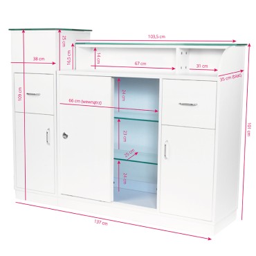 Gabbiano recepciós pult Q-0333 — elölnézet