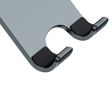 Suporte de metal para smartphone desktop Biaxial dobrável a 13 "cinza