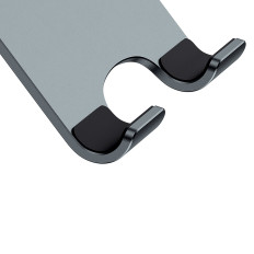 Suporte de metal para smartphone desktop Biaxial dobrável a 13 "cinza