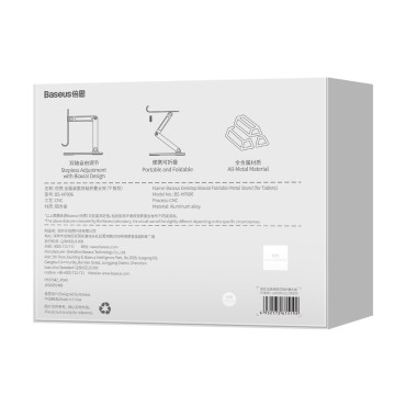 Suporte de metal para smartphone desktop Biaxial dobrável a 13 "cinza