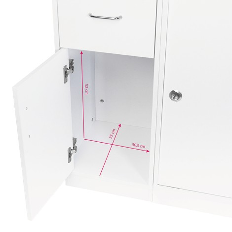 Gabbiano receptionsskranke Q-0333 — nærbillede af skuffe
