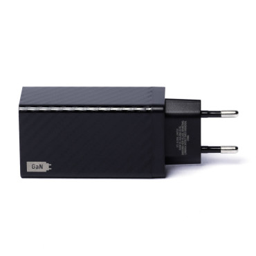 Polnilnik GAN 65W z USB-C QC 3.0 PD črnim pristaniščem