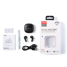 Slušalke TWS Wireless ENC vodotesno IPX4 Bluetooth 5.3 Črna