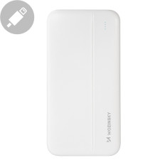 PowerBank Li-Po 10000mAh 2xusb balts