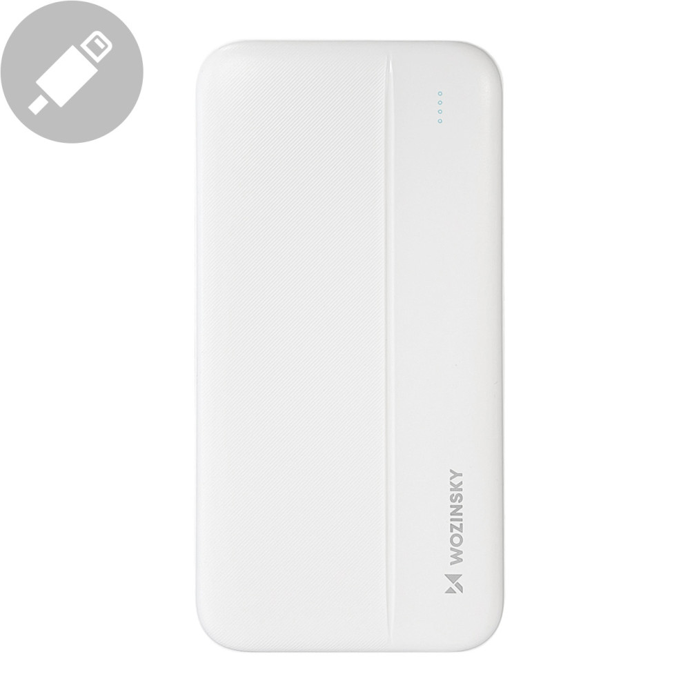 PowerBank Li-Po 10000mAh 2xusb balts