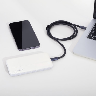 PowerBank Li-Po 10000mAh 2xusb balts