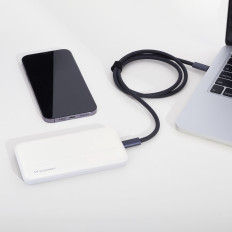 Powerbank li-po 10000mAh 2xusb valkoinen