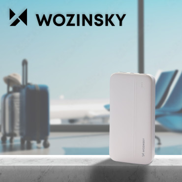 PowerBank Li-Po 10000mAh 2xusb balts