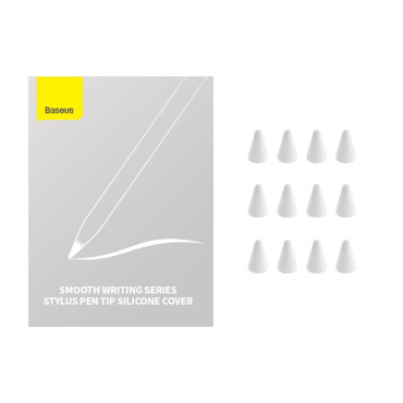 Siliconen tips voor witte zachte stylus 12pcs.