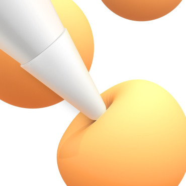 Silikontips för vita mjuka stylus 12st.