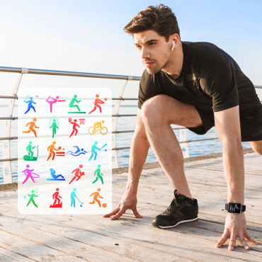 SmartWatch Fit-Life Jr-FT3 PRO Mörkgrå