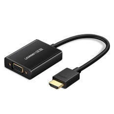 Adapteradapter HDMI - VGA + USB-kabel - Micro USB 1M Sort
