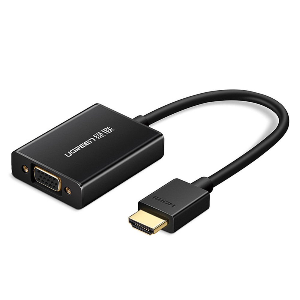 Προσαρμογέας προσαρμογέα HDMI - VGA + καλώδιο USB - Micro USB 1M Μαύρο