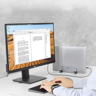 Stativhållare Laptop Stand Aluminium tablett vertikal silver