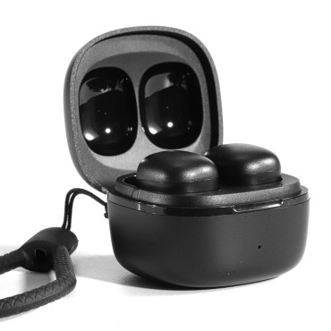 Fones de ouvido sem fio TWS IP54 preto
