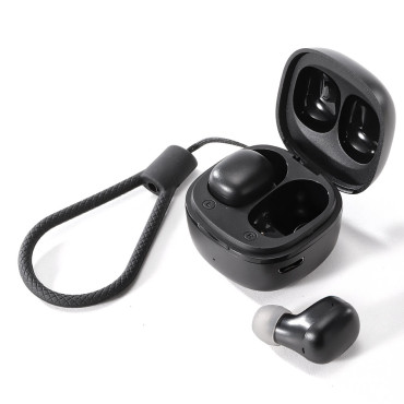 Fones de ouvido sem fio TWS IP54 preto