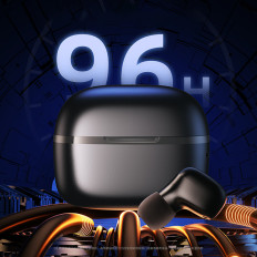 Fones de ouvido sem fio TWS IP54 preto