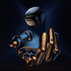 Draadloze oortelefoon TWS IP54 Zwart