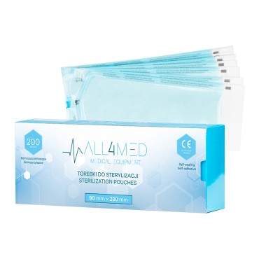 All4med Autoklavoitavat pusseja 90mm x 230mm 200 kpl — pakkaus