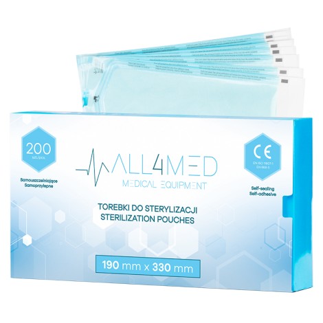 Sachets autoclavables ALL4MED 190mm x 330mm 200 pcs — emballage