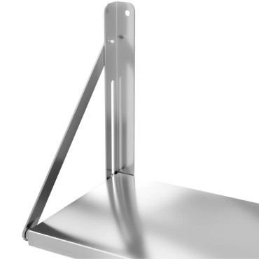 Estante de catering sellado de pared de acero inoxidable plegable de hasta 40 kg 100 x 30 cm