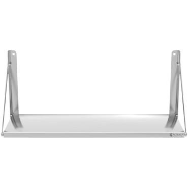 Wall-Sealed Catering Shelf Opvouwbaar roestvrij staal tot 40 kg 100 x 30 cm